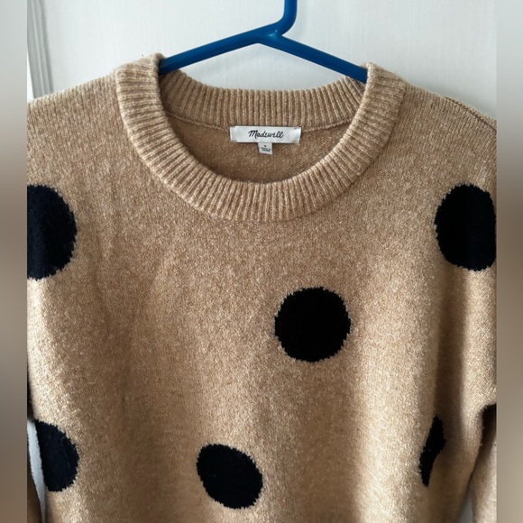 Madewell Polka Dot Sweater - Tan and Black - Picture 4 of 5